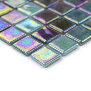 Piastrelle in Vetro Mosaico Acquaris Maldives 12x12 Pollici Iridescenti per Decorazione Pareti Piscina - Product Image 3