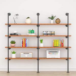 Soportes de Estantería de Tubo de Hierro Industriales, Estantes de Tubo DIY para Montar en la Pared Estilo Rústico para Cocina, Decoración de Sala de Estar y Estantería de Bar - Product Image 2