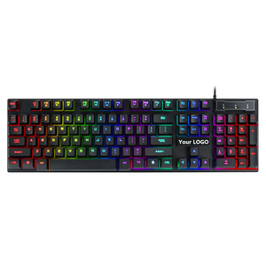 Mixed Backlit Gaming <span class=keywords><strong>Keyboard</strong></span> Benutzer definierte Tasten Neue USB-Schnitts telle Multi-Anti-Ghost ing Case für Laptops - Product Image 1
