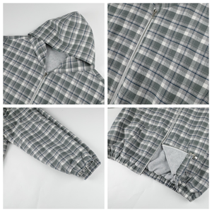 เสื้อฮู้ดลายตารางแขนยาวทรงหลวมสำหรับ<span class=keywords><strong>ผู้ชาย</strong></span> รุ่นใหม่ขายส่ง <span class=keywords><strong>Y2K</strong></span> ปรับแต่งได้ - Product Image 5