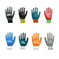 Nitrilbeschichtete Handschuhe 13g Schwarzes Nylonfutter 3/4 Nitrilbeschichtete Handschuhe