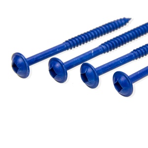 Tornillo de bolsillo Cabeza de arandela de ranura cuadrada Cabeza cilíndrica Carretera Óxido Tornillo azul zafiro - Product Image 5