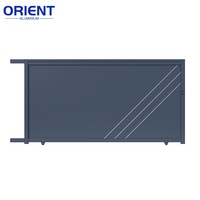Portail coulissant en aluminium de qualité industrielle, motorisé et personnalisé, pour propriétés commerciales, maisons modernes et jardins.