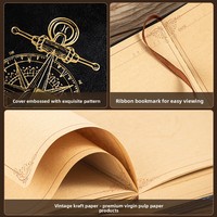 Carnet Rétro B6 avec Code de Verrouillage, Couverture en Similicuir, Reliure Sans Fil, Épais et de Haute Qualité, Cadeau Quotidien pour Couple