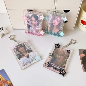 Personalizado Kpop Photocard titular de acrílico transparente holográfico Pvc acrílico carpeta llavero foto titular de la tarjeta - Product Image 2