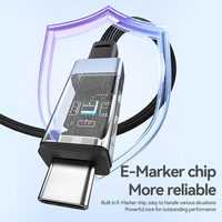 Câble USB 4 PD 5A 240W 40 Gbps à fonctions complètes, charge rapide 8K/60Hz, 1-2m, Type-C, pour ordinateur, scanner de codes-barres, imprimante, en cuivre pur
