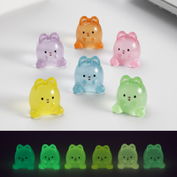 Figurines d'animaux miniatures en résine phosphorescentes en vrac, assortiment de cochons, ours, lapins, cygnes pour tableau de bord de voiture, micro-paysages et décoration intérieure