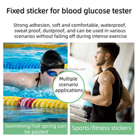 Patch adhésif étanche et résistant à la sueur pour moniteur de glucose/fixation du capteur