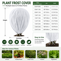 Kantong Penutup Tanaman Anti Beku 0.6m X 0.8m dengan Tali Serut untuk Bunga Pot, Herbal, dan Perlindungan dari Embun Beku di Kebun Rumah