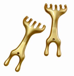 Masajeador manual de cuerpo completo de aleación de zinc para masaje muscular, cepillo de peine de cinco garras Gua Sha para meridianos y cuero cabelludo - Product Image 2