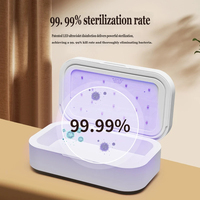 Stérilisateur d'outils à ongles sans fil rechargeable en plastique, boîte de stérilisation portable pour pincettes de manucure, ciseaux de tatouage