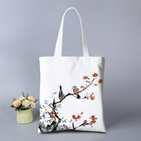 Sac à bandoulière artistique classique pour femme en toile style peinture à l'encre chinoise, sac fourre-tout, sac à dos, sac zippé grande capacité, motif imprimé