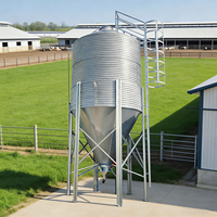 Nouveau silo en matériau galvanisé pour l'élevage de bétail et de volailles, capacité de 14 à 60 tonnes, facilement assemblable