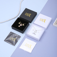 A1 Emballage de boîte à bijoux écologiques avec couvercle et base en papier d'art personnalisé Boîte à bijoux violette Boîte de rangement pour collier et bague avec logo