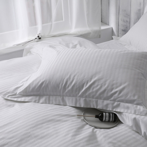 Khách sạn Nguồn cung cấp Khăn trải giường 100% cotton trắng nữ hoàng kích thước khách sạn bộ đồ giường đặt Duvet cover bedsheet - Product Image 5