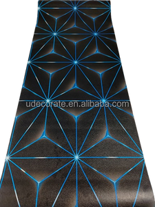 UDWK วอลเปเปอร์พีวีซีทรงเรขาคณิต, อุปกรณ์ตกแต่งผนังหรูหราทันสมัยมีกาวในตัวและกันน้ำสำหรับห้องนั่งเล่นและบาร์ - Product Image 2