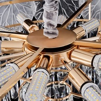 Nouveau Style multi-taille décoration coeur forme intérieur plafonniers pendentif lumière luxueux lustre en cristal