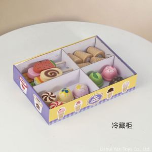 Interactive Pretend Delightful Birthday Gift Counter Wooden <b>Ice</b> <b>Cream</b> <b>Play</b> <b>Set</b> With Scoop, Menu, Money for Kids - Product Image 6