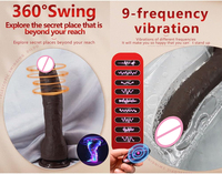 Realistischer Großer Dildo Vibrator mit Heizfunktion und Fernbedienung, G-Punkt-Stimulator aus Silikon, stoßender Vibrations-XXL-Dildo für Frauen