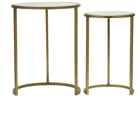 Meubles de salon grande vente Meubles design fabriqués à la main Table d'appoint support fini argent Table d'appoint pour coin