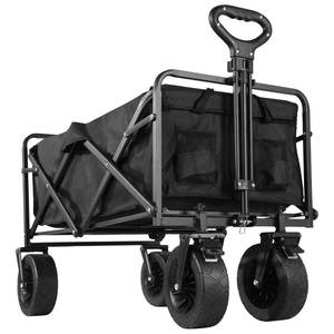 Plate-forme de chariot pliable personnalisable chariot de plage portable en aluminium à poignée réglable chariot de camping utilitaire pliable OEM - Product Image 1