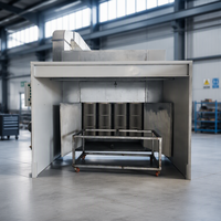 Cabine de peinture électrostatique à poudre double usage avec contrôle PLC, chariot à suspension en acier, cabine de pulvérisation industrielle pour métaux