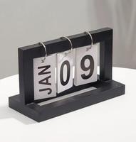 Calendrier de bureau en bois minimaliste moderne pour chambre à coucher, décoration de bureau, petits ornements décoratifs