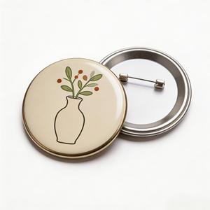 Promotional Cheap Round 58mm Custom Anime logo Metal Tinplate Stainless Steel Button <b>Badge</b> - Product Image 5