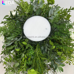 LEDA Party Event Supplies Handmade White Rose <b>Flower</b> Ball Silk <b>Artificial</b> <b>Flower</b> for Wedding Decor - Product Image 4