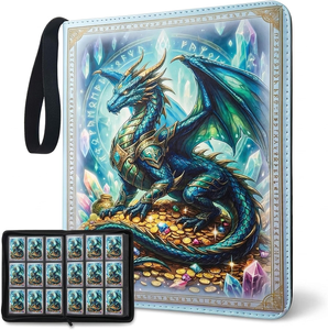 Classeur à cartes polyvalent personnalisé à 9 pochettes avec 50 pages de protège-cartes, album porte-cartes multi-usages pour collection, présentation et transport - Product Image 1
