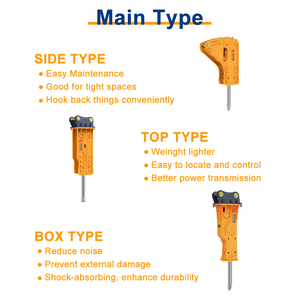 Goodb HL140 HL150 HL155 hợp kim thép bên Loại thủy lực búa cho 15t đến 22t Máy xúc file đính kèm - Product Image 4