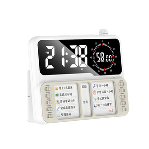 Réveil numérique électronique avec gestion du temps et tableau de planification de liste de tâches, design portable en ABS pour enfants - Utilisation en chambre et au bureau - Product Image 1