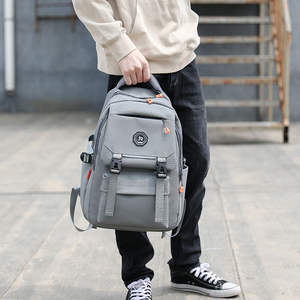 Custom Waterproof Pu <b>Backpack</b> <b>Large</b>-capacity Casual Business Travel Bag Men's Women's Computer Bag School Zipper Letter - Product Image 5