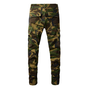 กางเกงยีนส์สำหรับผู้ชายกางเกงวิ่งขาเรียว536เรียวขาดดีไซน์ล่าสุด - Product Image 2