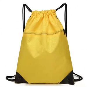Custom Logo <b>Nylon</b> Drawstring <b>Backpack</b> Sports Gym Bag, Printed Sack Pack for Outdoor Travel School Outside Activities Wholesale - Product Image 6