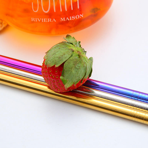 مجموعة شفاطات متعددة الألوان من الفولاذ المقاوم للصدأ 304 صديقة للبيئة بالجملة، مع إمكانية تخصيص الشعار، حاصلة على شهادة CE، أدوات شرب آمنة للطعام - Product Image 4