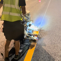 Machine de marquage routier automatique thermoplastique vibrante autopropulsée SanWin avec batterie au lithium pour les passages zébrés