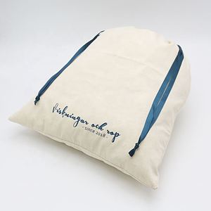 Custom 100% Cotton Large Packaging Blanket <b>Pouch</b> Shoes Clothing Dust Bags Cotton <b>Drawstring</b> - Product Image 3