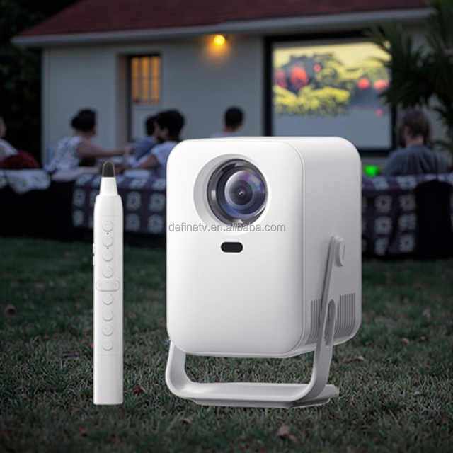 New Mini Projector 2.69 Inch Fully Enclosed LCD Optical Engine Smart Auto Focus Home Theater Touch Pencil Android 13 4K Support