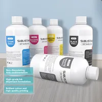 SUBLISTAR Hi-Pro à base d'eau pour impression numérique, pack combo premium 6 bouteilles de 1000 ml (C M Y BK + 2*W), pigment blanc