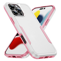 Étui de protection antichoc élégant 2-en-1 en TPU pour iPhone 17 16 15 14 13 12 11 Pro Max