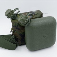 Gourde de sport d'extérieur, gourde de cantine, sac de transport pliable pour gourde, bouteille d'eau de cantine