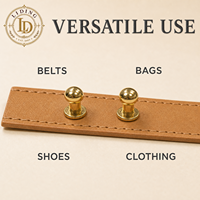 Clous à tête ronde en laiton massif à visser, rivets moine à tête sphérique pour vêtements, chaussures, ceintures, sacs 5-10mm – Vente en gros