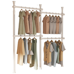 <span class=keywords><strong>Porte</strong></span>-vêtements multifonctionnel en métal à double niveau, pliable, minimaliste et moderne, pour usage domestique, type sur pied, applicable à la cuisine et à la <span class=keywords><strong>salle</strong></span> <span class=keywords><strong>de</strong></span> <span class=keywords><strong>bain</strong></span> - Product Image 4