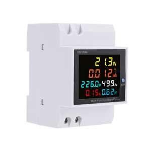6in1 Din Rail 110V 220V 380V 100A điện năng lượng tần số mét AC màn hình hoạt động kWh Điện áp hiện tại điện áp mét - Product Image 1