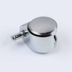 Roue pivotante universelle en métal avec roulement à billes, robuste, grise, pour chaise de bureau, alliage K02 Card King - Product Image 2