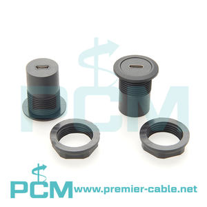 Адаптер <span class=keywords><strong>USB</strong></span>-C на Micro <span class=keywords><strong>USB</strong></span> (гнездо), сквозной, для монтажа на круглой панели, для шкафов, корпусов, настольных компьютеров - Product Image 4