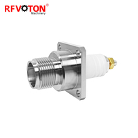 Suministro de fábrica de alto voltaje HN hembra Jack 4 agujeros brida Panel montaje Cable RF coaxial conectores coaxiales