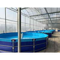 Bassin à Poissons Pliable en PVC, Réservoir Rond pour Aquaculture, Bâche de Piscine Agricole en Acier, Étang à Homards