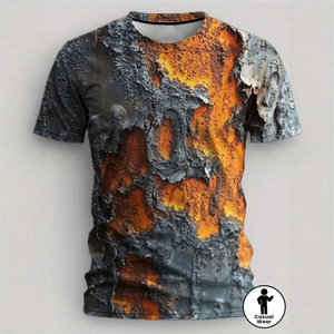 Men's for Pattern Sublimation Printed Short Sleeve T-<b>Shirt</b> Regular Fit Breathable <b>100</b>% <b>Polyester</b> Knitted Summer Casual Wear - Product Image 4